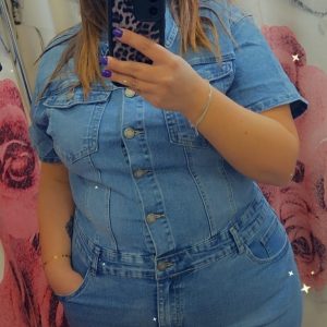 vestitino di jeans curvy